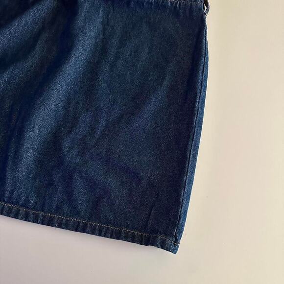 Vintage Tower Hill Sport 100% cotton sleeveless dark wash mini jean dress - Picture 11 of 12